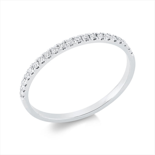 Ring 18 kt WG, 21 Brill. 0,13 ct, TW-si