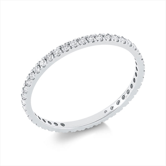 Ring 18 kt WG, 45 Brill. 0,34 ct, TW-si