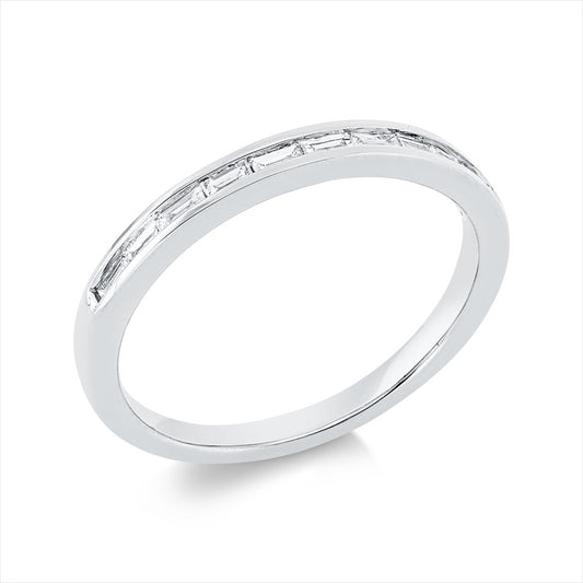 Ring 18 kt WG, 10 Bag. 0,23 ct, TW-si