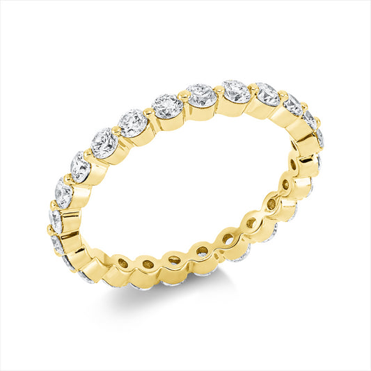 Ring 18 kt GG, 24 Brill. 1,24 ct, TW-si