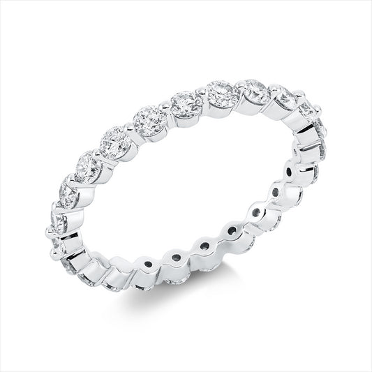 Ring 18 kt WG, 24 Brill. 1,24 ct, TW-si