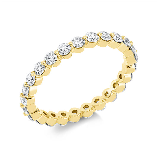 Ring 18 kt GG, 25 Brill. 1,12 ct, TW-si