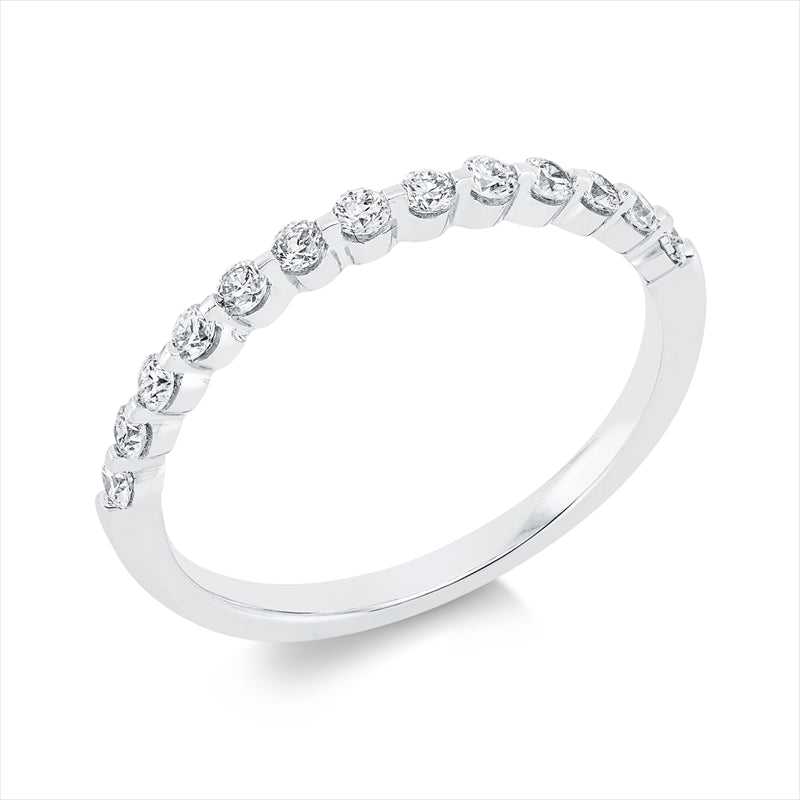 Ring 18 kt WG, 13 Brill. 0,29 ct, TW-si