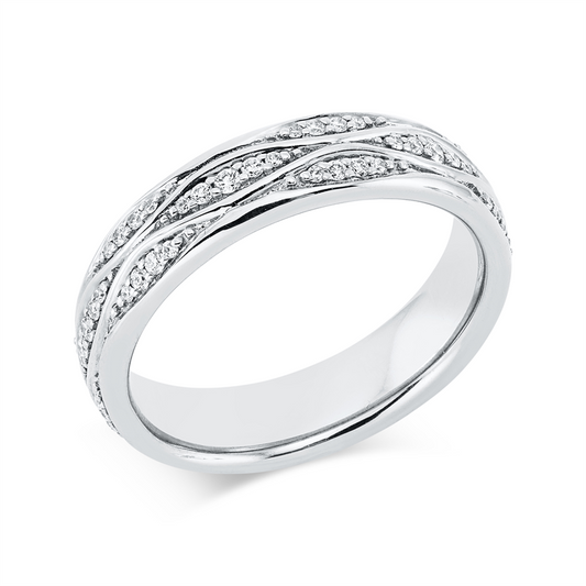 Ring 18 kt WG, 78 Brill. 0,31 ct, TW-vsi