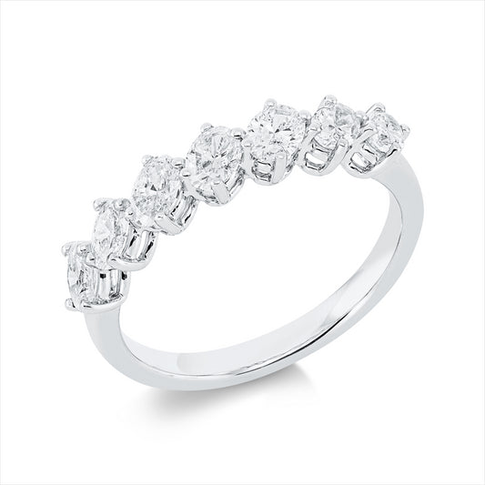 Ring 18 kt WG, 7 Oval 1,05 ct, TW-vsi/si