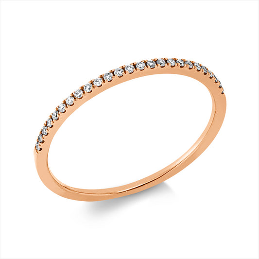 Ring 18 kt RG, 25 Brill. 0,10 ct, TW-si