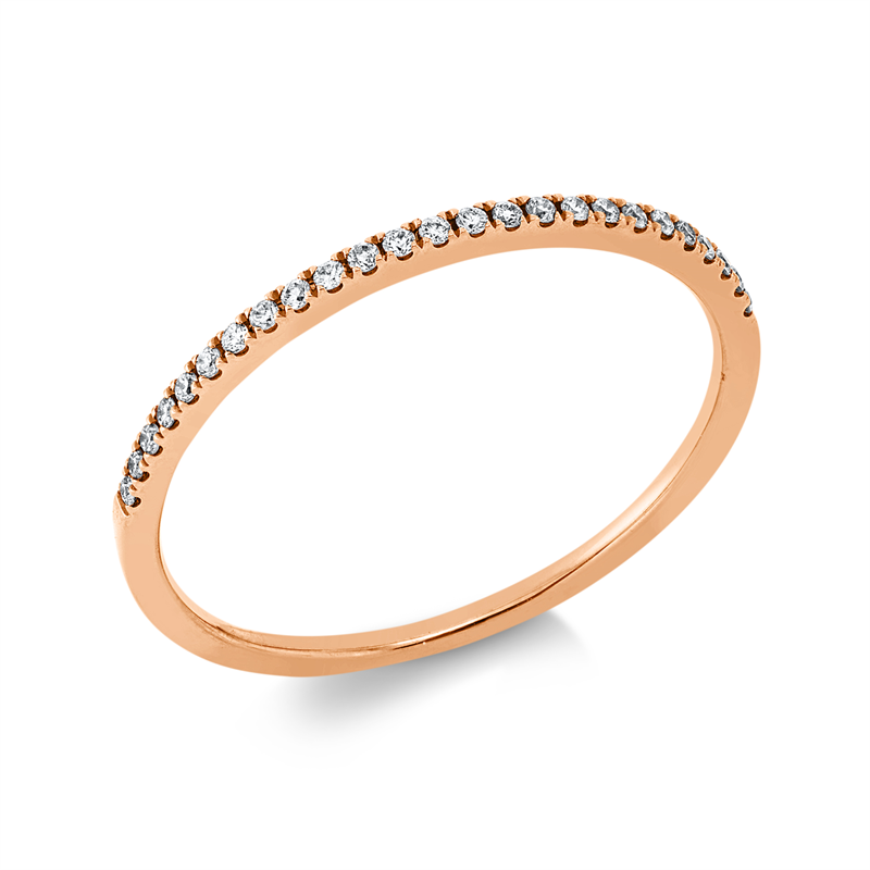 Ring 18 kt RG, 25 Brill. 0,10 ct, TW-si