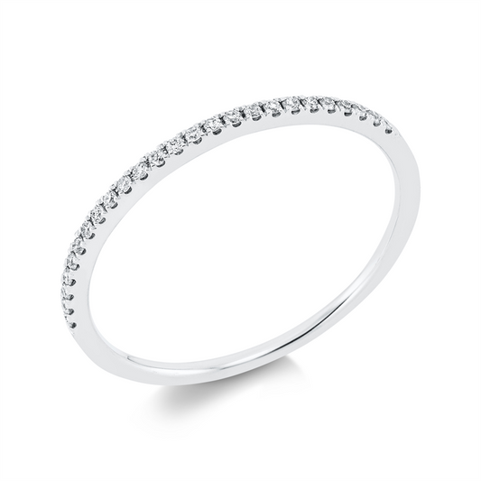 Ring 18 kt WG, 25 Brill. 0,10 ct, TW-si