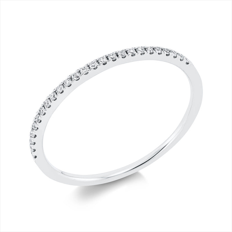 Ring 18 kt WG, 25 Brill. 0,10 ct, TW-si