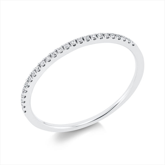 Ring 18 kt WG, 25 Brill. 0,10 ct, TW-si