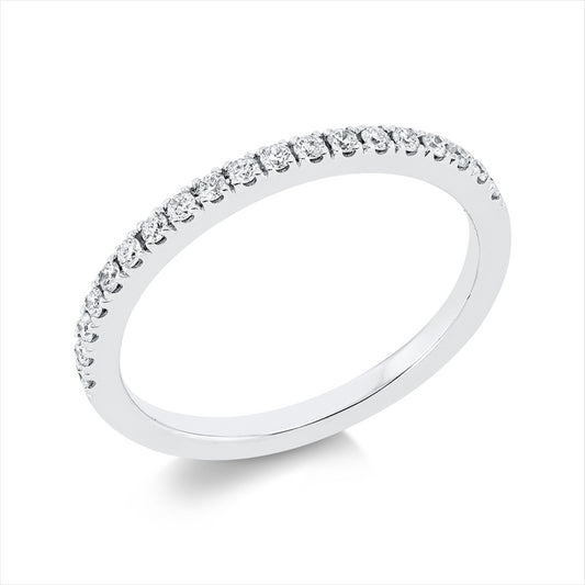 Ring 18 kt WG, 19 Brill. 0,20 ct, TW-si