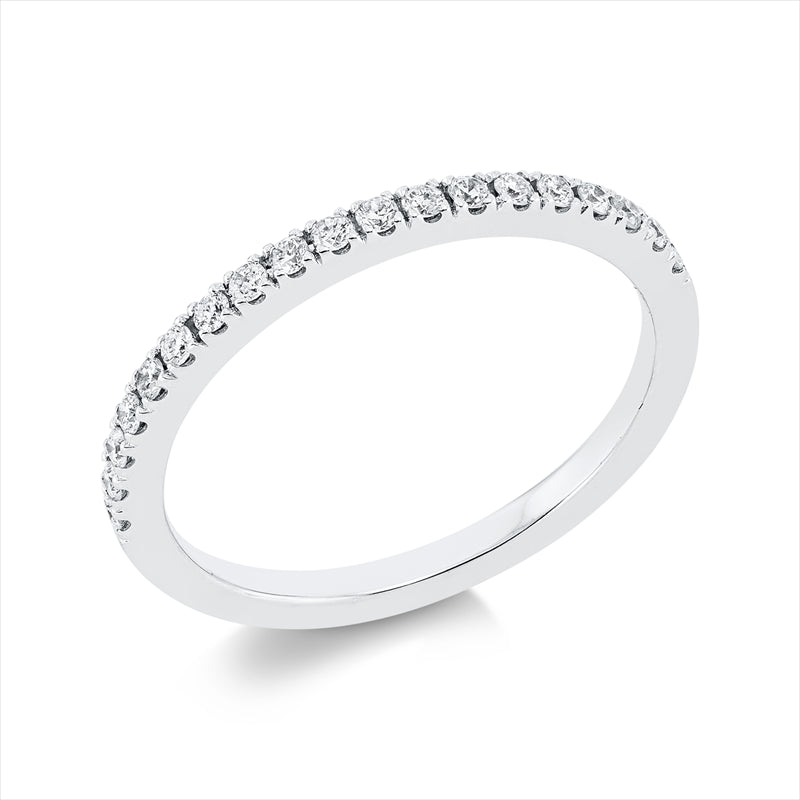 Ring 18 kt WG, 19 Brill. 0,20 ct, TW-si