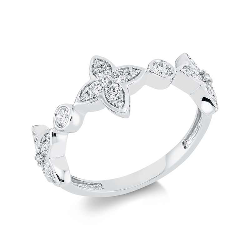 Ring 18 kt WG, 29 Brill. 0,48 ct, TW-si