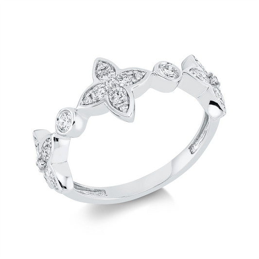 Ring 18 kt WG, 29 Brill. 0,48 ct, TW-si