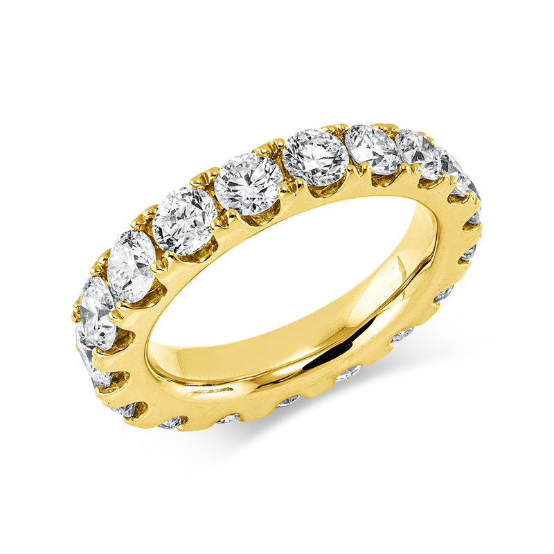 Ring 14 kt GG, 20 Brill. 2,99 ct, TW-si