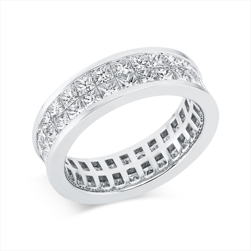 Ring 18 kt WG, 58 Princ. 4,37 ct, TW-si
