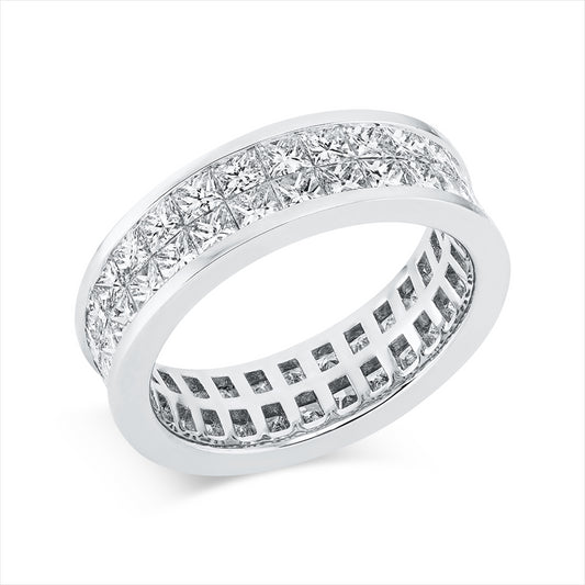 Ring 18 kt WG, 58 Princ. 4,37 ct, TW-si