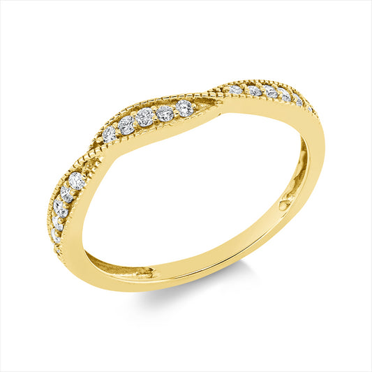 Ring 18 kt GG, 17 Brill. 0,17 ct, TW-si