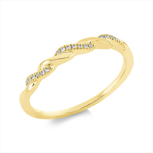 Ring 18 kt GG, 21 Brill. 0,06 ct, TW-si
