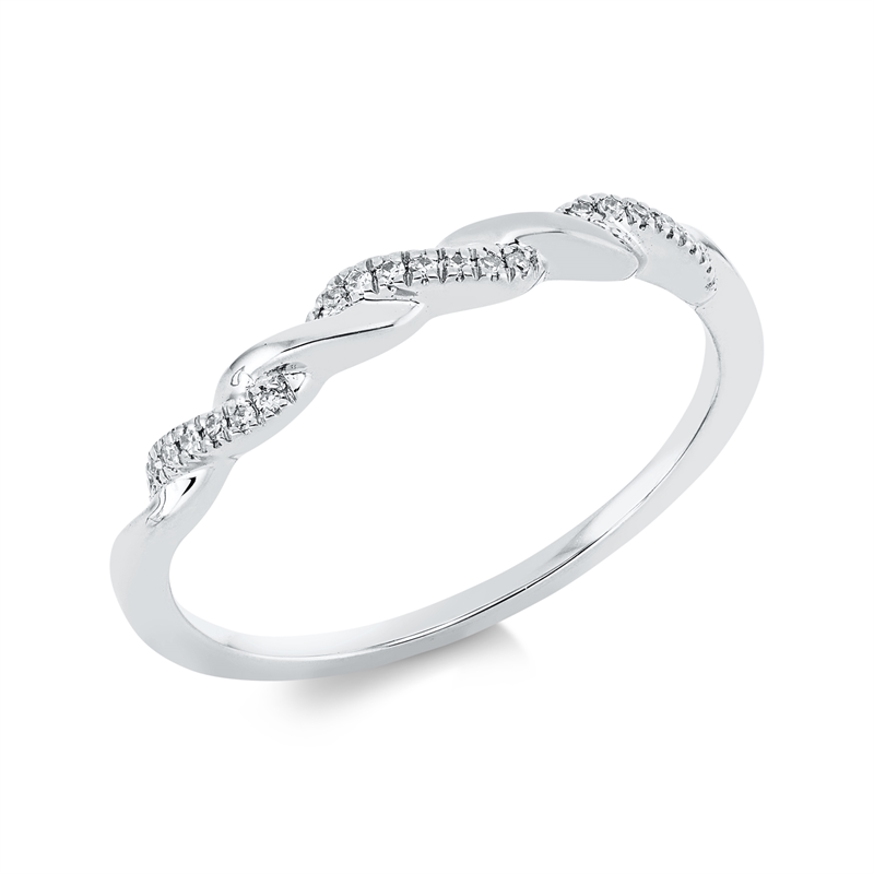 Ring 18 kt WG, 21 Brill. 0,06 ct, TW-si