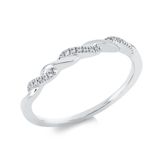 Ring 18 kt WG, 21 Brill. 0,06 ct, TW-si