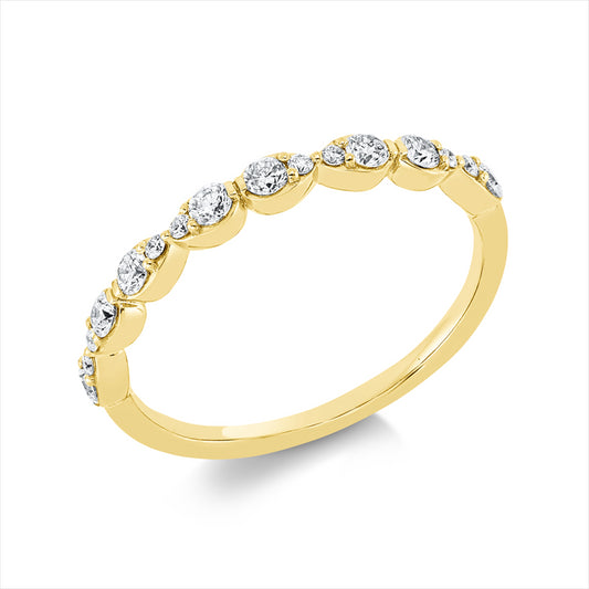 Ring 18 kt GG, 16 Brill. 0,33 ct, TW-si