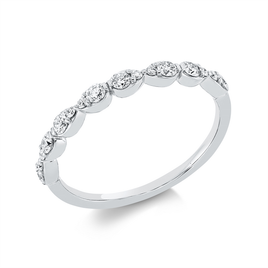 Ring 18 kt WG, 16 Brill. 0,33 ct, TW-si