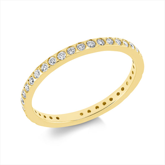 Ring 18 kt GG, 39 Brill. 0,37 ct, TW-si
