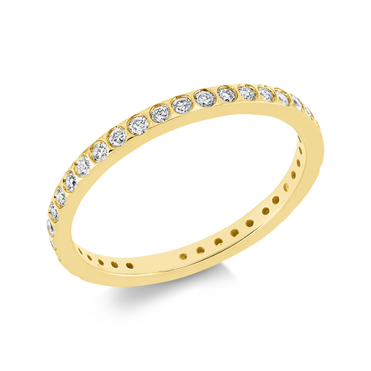 Ring 18 kt GG, 39 Brill. 0,37 ct, TW-si