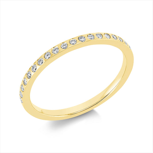 Ring 18 kt GG, 19 Brill. 0,18 ct, TW-si