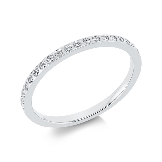 Ring 18 kt WG, 19 Brill. 0,18 ct, TW-si