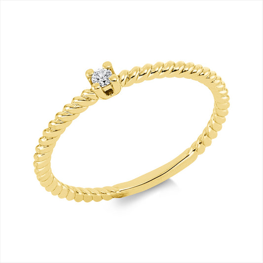 Ring 18 kt GG, 1 Brill. 0,03 ct, TW-si