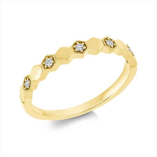 Ring 18 kt GG, 5 Brill. 0,06 ct, TW-si
