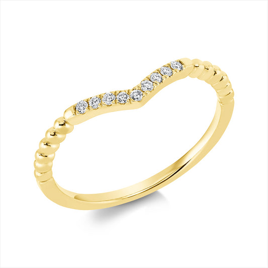 Ring 18 kt GG, 9 Brill. 0,07 ct, TW-si