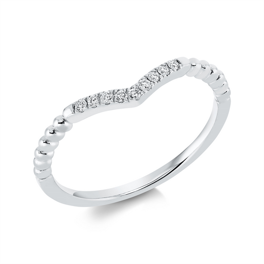 Ring 18 kt WG, 9 Brill. 0,07 ct, TW-si