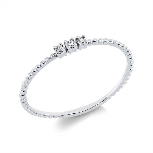 Ring 18 kt WG, 3 Brill. 0,04 ct, TW-si