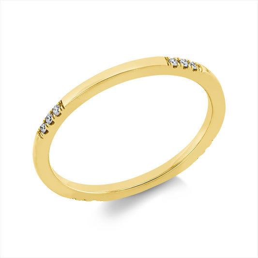 Ring 18 kt GG, 12 Brill. 0,06 ct, TW-si