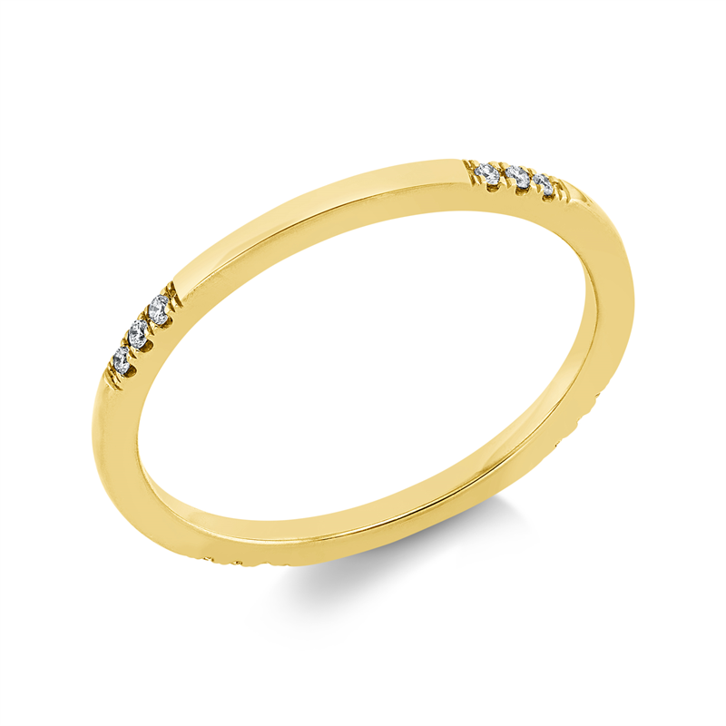 Ring 18 kt GG, 12 Brill. 0,06 ct, TW-si