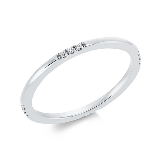 Ring 18 kt WG, 12 Brill. 0,06 ct, TW-si