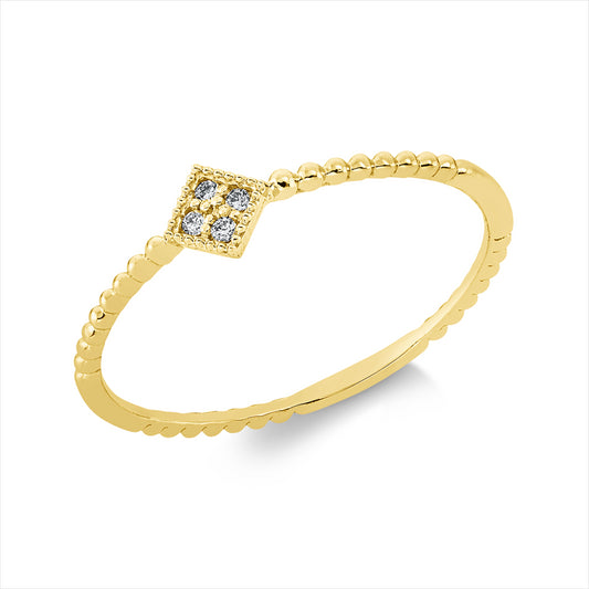 Ring 18 kt GG, 4 Brill. 0,02 ct, TW-si