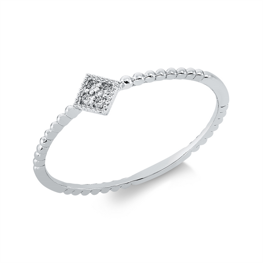 Ring 18 kt WG, 4 Brill. 0,02 ct, TW-si