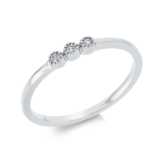 Ring 18 kt WG, 3 Brill. 0,04 ct, TW-si