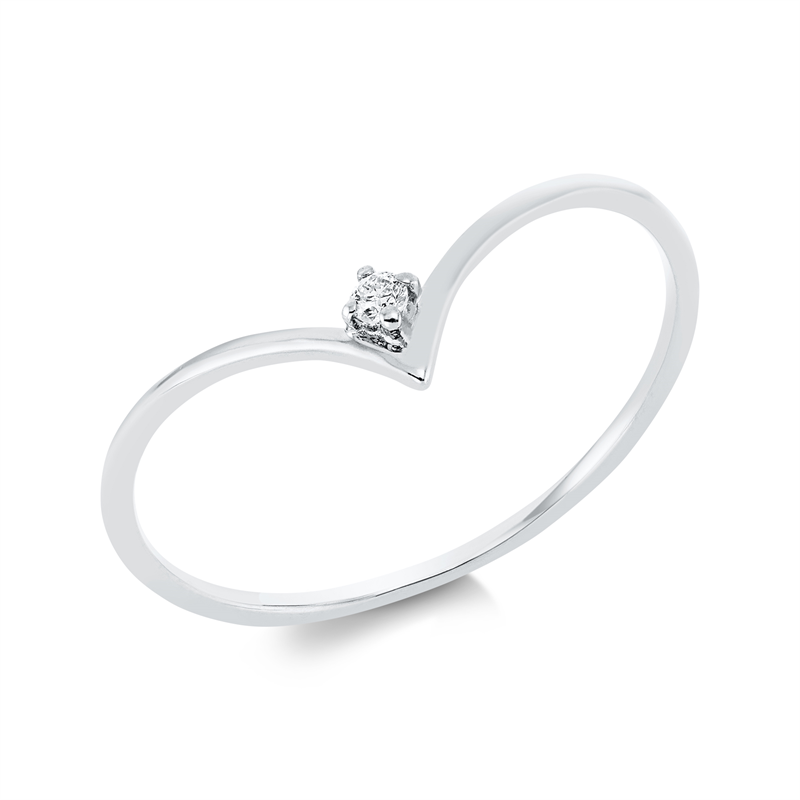 Ring 18 kt WG, 1 Brill. 0,02 ct, TW-si
