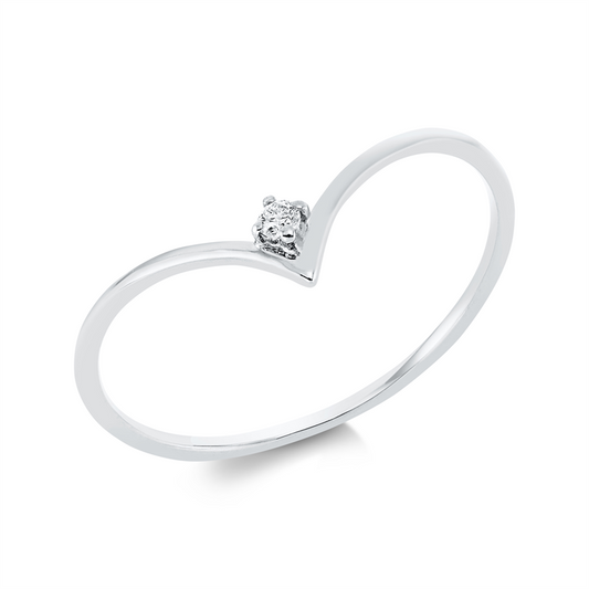 Ring 18 kt WG, 1 Brill. 0,02 ct, TW-si