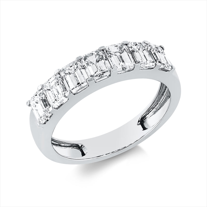Ring 18 kt WG, 7 Sm.schliff 2,18 ct, TW-vsi