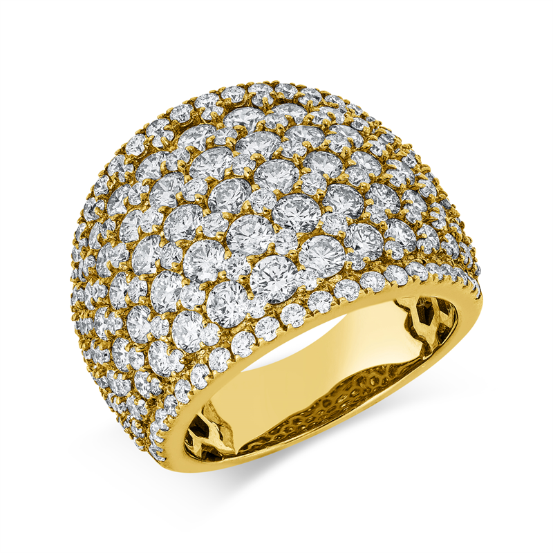 Ring 18 kt GG, 191 Brill. 4,55 ct, TW-pi
