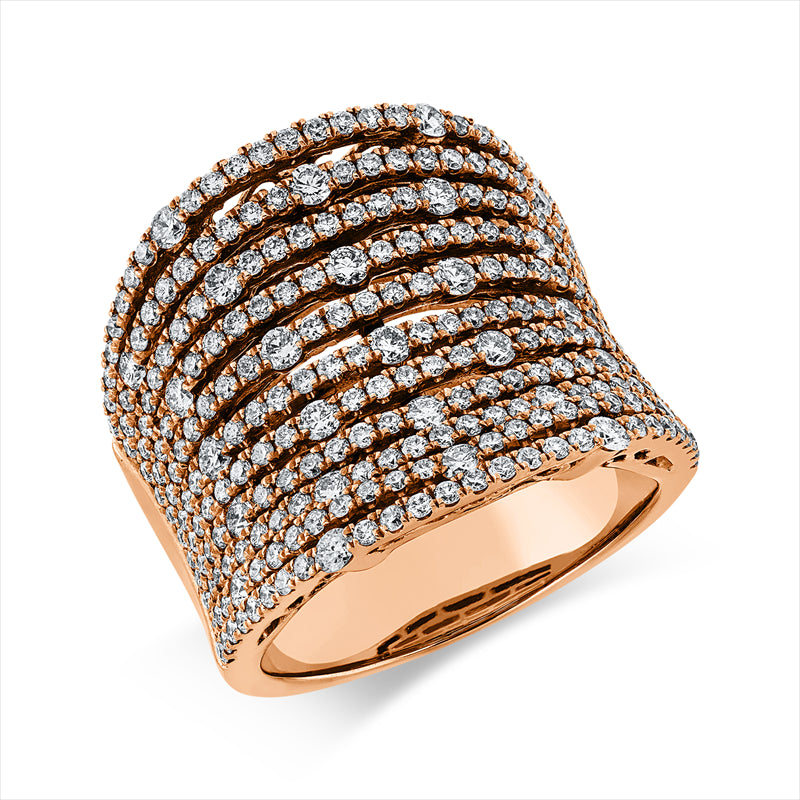 Ring 18 kt RG, 269 Brill. 1,85 ct, TW-si