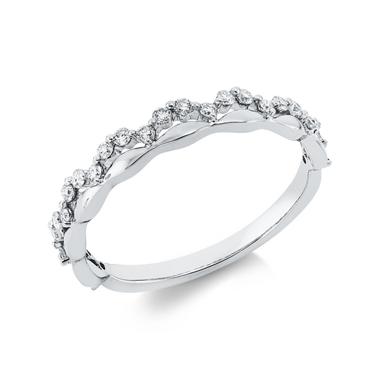 Ring 18 kt WG, 25 Brill. 0,24 ct, TW-si