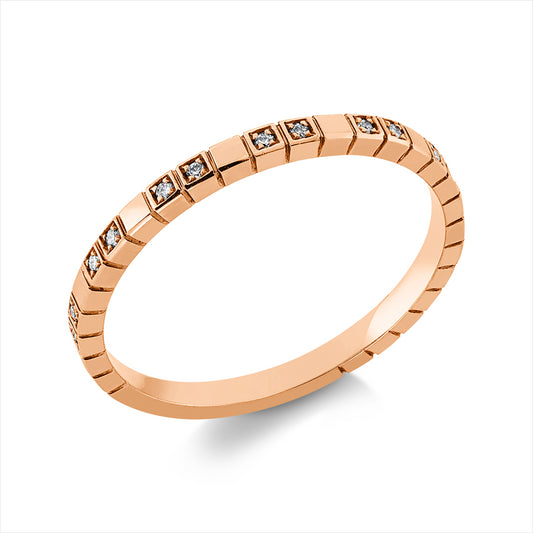 Ring 18 kt RG, 18 Brill. 0,07 ct, TW-si