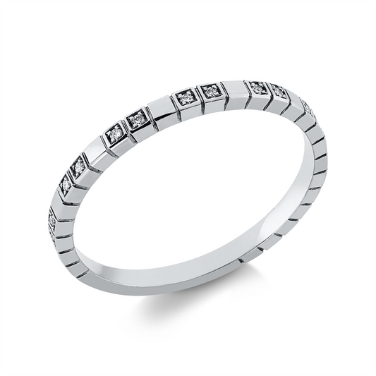 Ring 18 kt WG, 18 Brill. 0,07 ct, TW-si